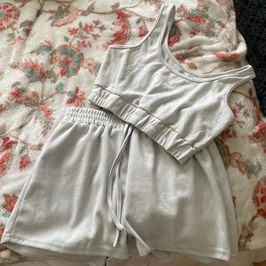 Cropped tank & shorts